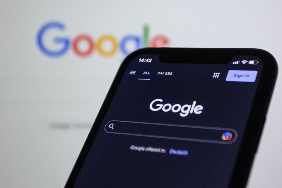 Best Small Business Marketing Services in Treasure Coast Close Up of a Smartphone with Google on the Display
